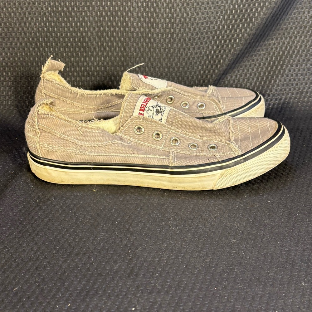 True Religion Women’s Grey Canvas Korey Slip On Sneakers